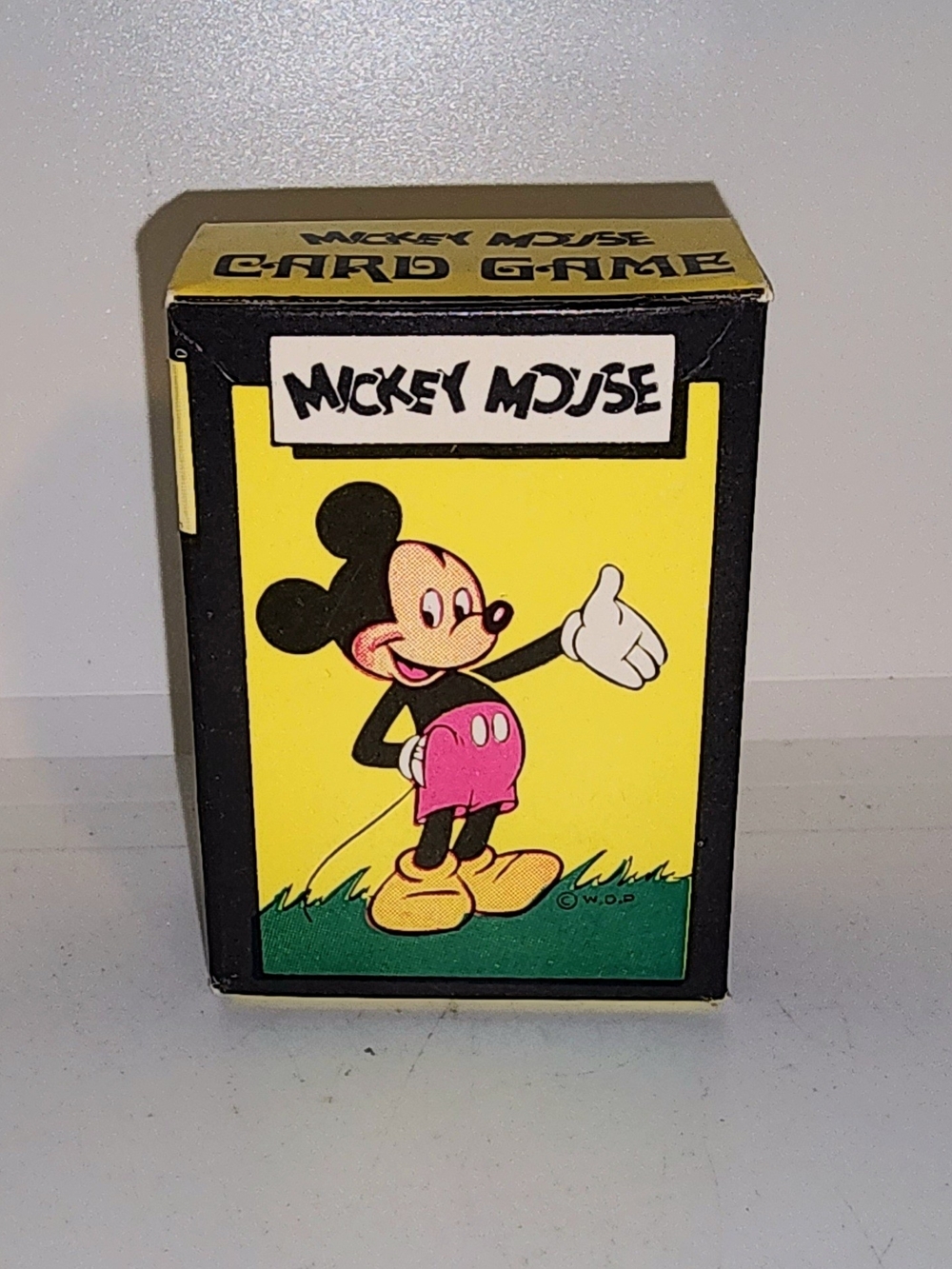 Vintage Mickey Mouse Card Game Box - Yellow
